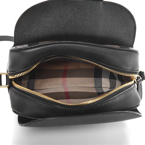 BURBERRY Soft Grain Calfskin Small Buckle Zip Bag Parade